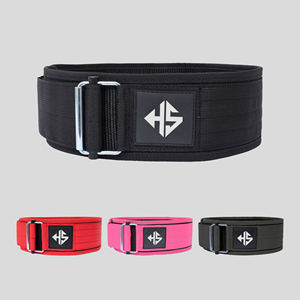 Cinturón de levantamiento de pesas de nailon con logotipo personalizado y color, cinturones de gimnasio de bloqueo rápido para entrenamiento de ajuste cruzado, cinturón de levantamiento de pesas para mujer - Product Image 5