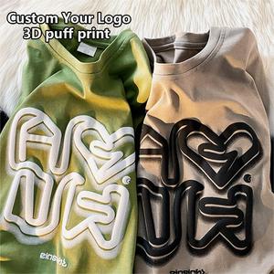 เสื้อยืดโอเวอร์ไซส์ผู้ชายผ้าถักเนื้อแน่นระบายอากาศได้ดี พิมพ์ลายแบบซับลิเมชั่น สไตล์สตรีทแวร์ ผลิตตามสั่งจากโรงงาน OEM ผ้าฝ้าย - Product Image 1