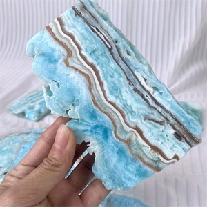 Venta al por Mayor de Rodajas de Hemimorfita Azul Natural, Especímenes Minerales Druzy, Cristales para Decoración - Product Image 3