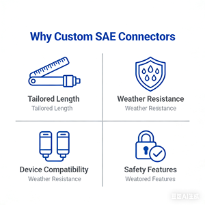 Cablaggio Premium Personalizzato con Connettore Rapido SAE, Cavo di Prolunga Impermeabile SAE-SAE per Cablaggio <span class=keywords><strong>Batteria</strong></span> <span class=keywords><strong>Auto</strong></span> - Product Image 3