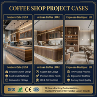 Comptoir de bar moderne en bois, bureau d'accueil pour café, poste de caisse minimaliste, station de travail pour bar à eau, boulangerie, salon de thé