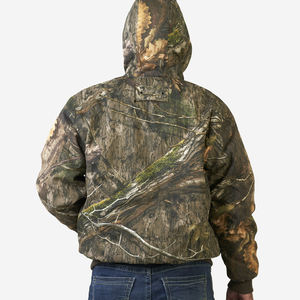 Veste bomber de chasse rembourrée avec logo personnalisé, manteau d'hiver isolé pour homme avec col montant, logo sur le devant, poignets et ourlet côtelés - Product Image 3