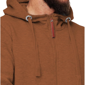 Men Brown Fleece Tracksuit Custom Logo <b>Hooded</b> Sweatshirt And Jogger Set Casual Winter Warm Two Piece Outfit OEM Manufacturer - Product Image 4