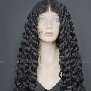 Venta al por mayor de extensiones de cabello Remy vietnamita 100% cabello humano tejido ondulado profundo del océano de Vietnam proveedor de cabello de trama única - Product Image 1