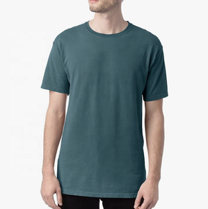 Camisetas de Manga Corta para Hombre, Cuello Redondo, Diseño de Color Sólido, Estilo Cómodo, Teñido en Prenda, Serigrafía, Diseño en Blanco - Product Image 2