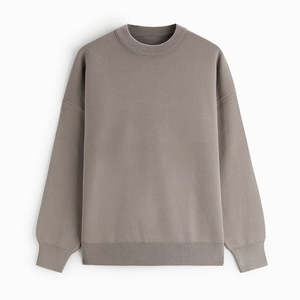 Hombres 100% algodón de alta calidad hombro caído de talla grande francés Terry cuello redondo pulóver sudadera personalizada de gran tamaño DDP envío - Product Image 2