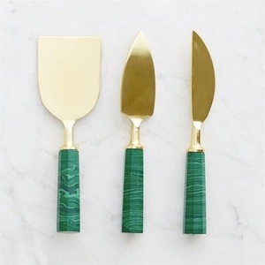 4pcs Beurre Pizza Fromage Outils Vaisselle Unique En Acier Inoxydable Nacre Poignée Fromage Servir pour Fromage Pizza Beurre - Product Image 4