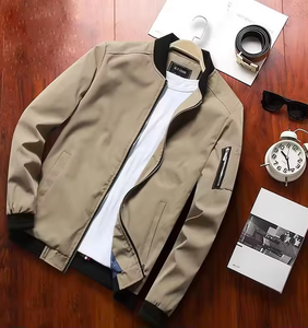 . Blouson aviateur léger pour hommes fermeture à glissière en tissu respirant adapté aux voyages et aux sorties de week-end - Product Image 5