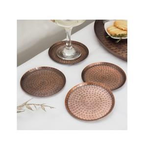 Posavasos de Metal chapado en oro de alta calidad, diseño creativo martillado, soporte de posavasos de Metal cortado con láser, gran oferta - Product Image 2