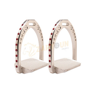 Estribos occidentales de acero inoxidable de alta calidad para jinetes de carreras logotipo personalizado mejor venta con cristales de características de alta seguridad - Product Image 2
