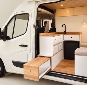 <span class=keywords><strong>Kit</strong></span> de meubles pour camping-car tout en aluminium avec armoire de cuisine modulaire et système de rangement en nid d'abeille, intérieur personnalisé - Product Image 1