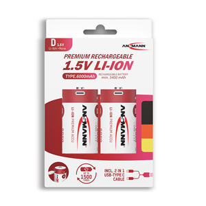 Paquete de batería de iones de litio de alta densidad de energía 6000mAh tamaño D tipo C baja tasa de autodescarga a 1,5 V - Product Image 6