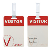 Porte-badge rigide en PVC de marque Bestom avec petite boucle pour carte d'identité et carte de visite, accessoires pour porte-badge de bureau/infirmière
