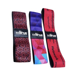 Bandes de Résistance Épaisses Personnalisables pour Exercices de Gym et Yoga, Niveau Intensif, avec Logo Personnalisé, pour Entraînement des Fessiers et des Hanches, Écologiques, avec Sac de Transport en Maille - Product Image 1