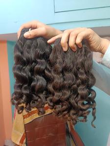 100% EXTENSIONS DE CHEVEUX NATURELS CRUS DE MEILLEURE QUALITÉ À PARTIR D'UN SEUL DONNEUR CHEVEUX LONGUES LISSES ET ALIGNÉS SUR LES CUTICULES QUALITÉ SUPÉRIEURE - Product Image 5