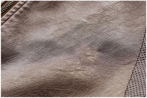 เสื้อแจ็กเก็ตผู้ชายคอปกตั้งได้แบบเข้ารูปผ้าแคนวาสสีในฤดูหนาวผ้าหนังสีน้ำตาลสำหรับคาเฟ่นักแข่งรถแฟชั่นล่าสุดออกแบบได้ตามต้องการ - Product Image 4