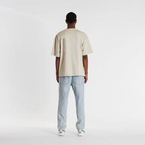 Camiseta personalizada de 100% algodón de estilo informal de lujo para hombre, ropa de calle, peso pesado con logotipo personalizado, ajuste de gran tamaño - Product Image 6