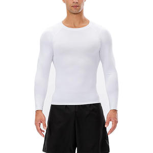 Chemise de compression athlétique légère pour homme avec impression personnalisée, vêtements de sport à séchage rapide et à manches longues, haut pour entraînement, salle de sport, grande taille - Product Image 1