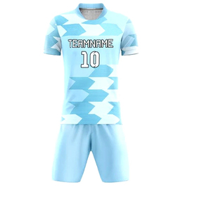 2025 Best Design Quick Dry Breathable 100% Polyester Custom Heat-Transfer V-neck Half Sleeve Soccer Uniforms Custom Team Wear - Product Image 2