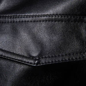 Top Selling Custom Men's Lightweight Winter Sheep Skin Leather Jacket High Quality Coated Canvas for <b>Motorbike</b> jacket for men - Product Image 5