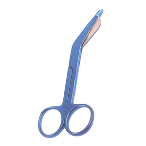Ciseaux à pansement Blue Lister Ciseaux médicaux chirurgicaux en acier inoxydable avec embout de sécurité pour les premiers soins et le retrait des pansements - Product Image 1