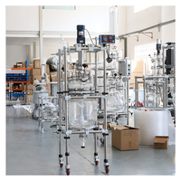 Réacteur en verre à enveloppe chauffante de laboratoire avec contrôle de la température pour la synthèse chimique avec une capacité de 5L-200L