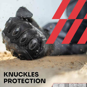 Guantes de Motociclismo LEADERS SPORTS, Protección Completa para los Dedos, Unisex, Modelo Velocity, con Protección para la Palma, Cuero, Color y Logotipo Personalizables - Product Image 2