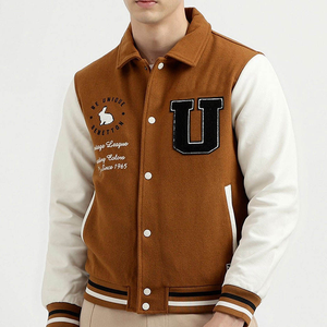 Nouvelle mode personnalisé broderie Patch hiver toile 100% coton Bomber veste classique collège unisexe - Product Image 1