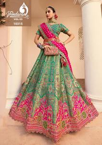 Lehenga Choli de Diseño de Lujo Neeta Creation, Bordado Moderno, Cuello Redondo, Largo hasta el Suelo, Estilo Princesa Banarasi, Silueta Ajustada - Product Image 3