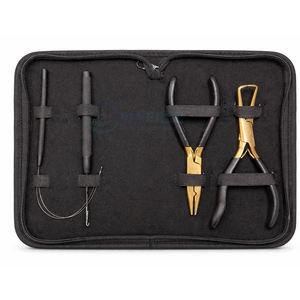 Kit de Herramientas para Extensiones de Cabello Chapadas en Oro de Primera Calidad, Tijeras, Pinzas, Peine, Juego Profesional para Estilistas, Herramientas de Belleza de Alta Calidad - Product Image 4