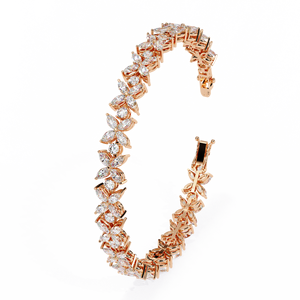 Magnifique bracelet et jonc en or 18 carats avec diamants de laboratoire - Product Image 6