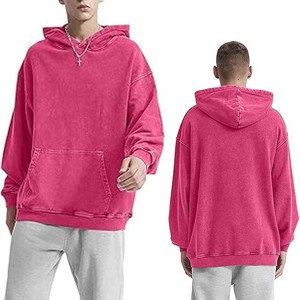Sudaderas con capucha de gran tamaño para hombre Sudadera con capucha de lavado de algodón Sudadera con capucha de lavado ácido Sudadera con capucha vintage - Product Image 6