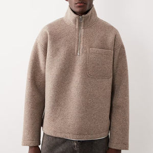 เสื้อสเวตเตอร์ผู้ชายขายดีรุ่นใหม่ ผ้าฝ้าย 100% สำหรับฤดูหนาว รับผลิตตามแบบ ODM ขนาดตามสั่ง อุ่น ทันสมัย สไตล์พูลโอเวอร์ สีเฮเธอร์ ไม่หด ผ้าถักคุณภาพสูง - Product Image 6