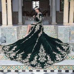 Vestido de caftán DE BODA pesado con cuentas de cristal embellecedoras, elegante y a la moda, piedra de cristal y DABKA para el trabajo, 2022 - Product Image 1