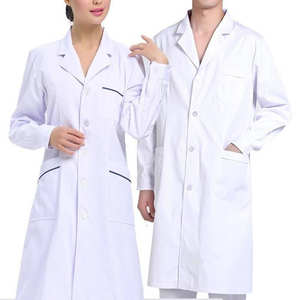 Uniforme Médico Unisex de Punto Blanco, Bata de Laboratorio, Uniforme de Algodón y Poliéster con Estampado Digital para Médicos, Enfermeras y Hospitales - Product Image 1