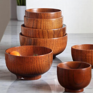 Bol en bois de qualité supérieure, fait main, assiette en bois décorative, idéal pour un cadeau de bienvenue, pour la maison, les restaurants, les hôtels, à prix raisonnable. - Product Image 1