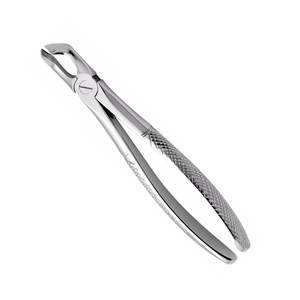 Fórceps de extracción Dental de calidad de exportación No. 17 Molar inferior Acero inoxidable Mango dentado cruzado ergonómico Herramientas de cirugía dental - Product Image 2
