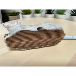 YEEYAYA Estatuas de Ovejas y Corderos Talladas a Mano en Madera, Animales de Granja, Figuras Decorativas para el Hogar, Artesanías de Bambú y Madera para Decoración de Habitaciones - Product Image 4