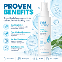 Spray pour la peau à l'acide hypochloreux, marque privée OEM ODM, brume pour le visage et le corps, apaisant et rafraîchissant, spray pour soins de la peau HOCl, 120 ml