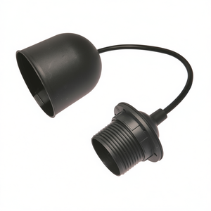 1 support de lampe noir élégant 60 W E27 PP0373 2 - Product Image 2