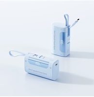 Mini station d'alimentation portable à charge rapide 10000mAh avec écran LED et câbles intégrés, chargeur de voyage pour téléphone