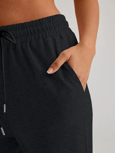 กางเกงวิ่งเอวสูงเอวสูงของผู้หญิงกางเกงสเวตเตอร์ลำลองเอวกลางทรงหลวมระบายอากาศได้ดีสำหรับฤดูใบไม้ผลิ - Product Image 6