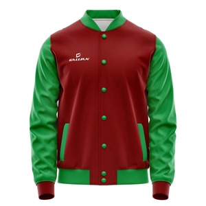 Veste universitaire en laine d'hiver personnalisée col montant imperméable respirant séchage rapide coupe ample haute rue chenille brodée - Product Image 3