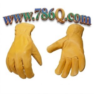 Gants en cuir de chèvre pour conducteur Gants avec pouce Keystone pour un confort et une durabilité maximum Gants de sécurité - Product Image 1