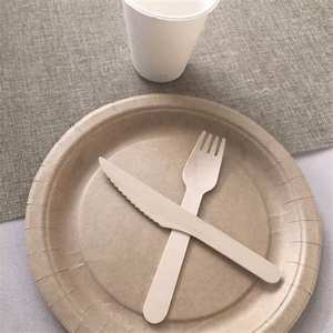 Ensemble de couverts jetables en bois de haute qualité - Cuillère, fourchette et couteau robustes pour un usage domestique et des événements spéciaux - Product Image 1