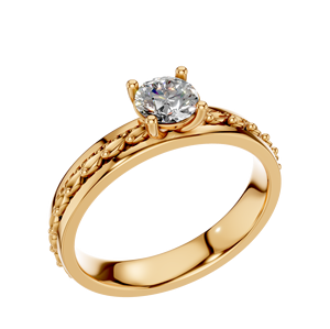 Anillo de Diamante Cultivado en Laboratorio de 14K, Joyería Fina Clásica para Boda o Compromiso, Oro Sólido, Engaste de Puntas, Romántico, Certificado IGI, para Fiesta - Product Image 6