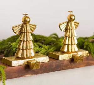 Métal Bronze Père Noël Figurine Vintage Holiday Decor Accent pour Table de Noël Centre de Table Étagère Affichage ou Cadeau But - Product Image 3