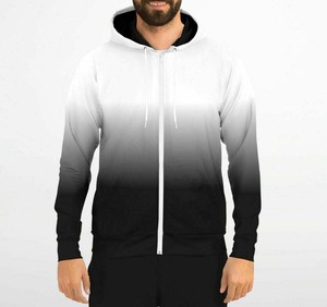 Sweat à capuche en molleton de coton épais de haute qualité pour hommes Sweats à capuche surdimensionnés vierges de couleur unie pour hommes - Product Image 2