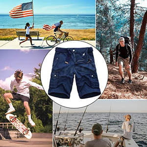 Shorts cargo en matériaux durables pour hommes, shorts cargo personnalisés légers pour hommes, shorts cargo confortables pour hommes - Product Image 6