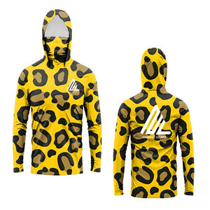 เสื้อตกปลาแขนยาวสำหรับผู้ชายแห้งเร็วระบายอากาศได้ดีมีฮู้ดขนาดพิเศษกันลม50 + - Product Image 5